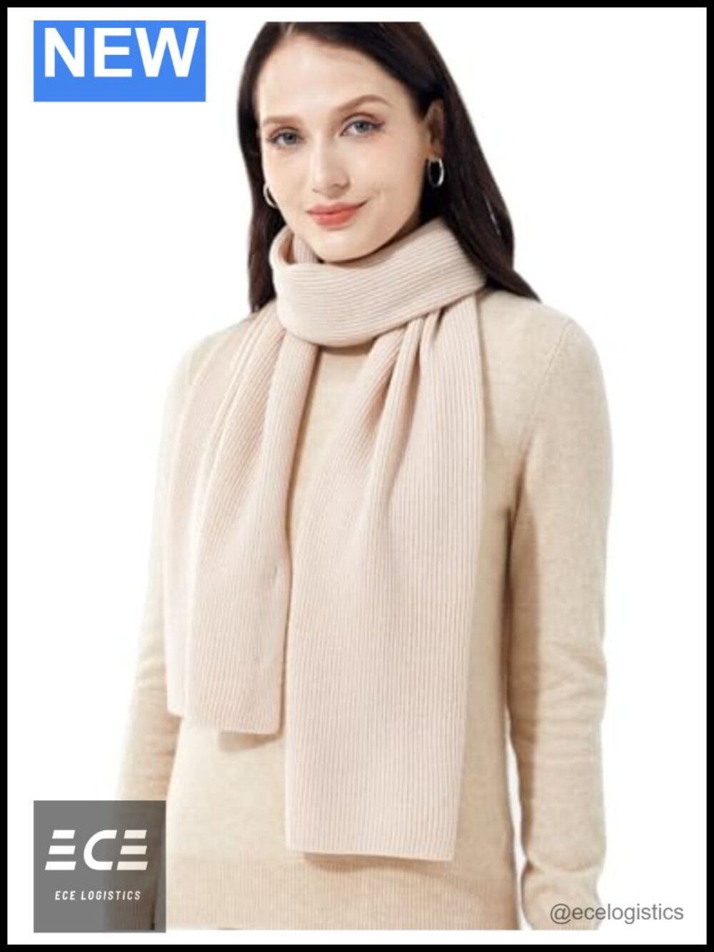 100% Cashmere Scarf Women Luxury Warm Wrap Large 67x13 Lightweight